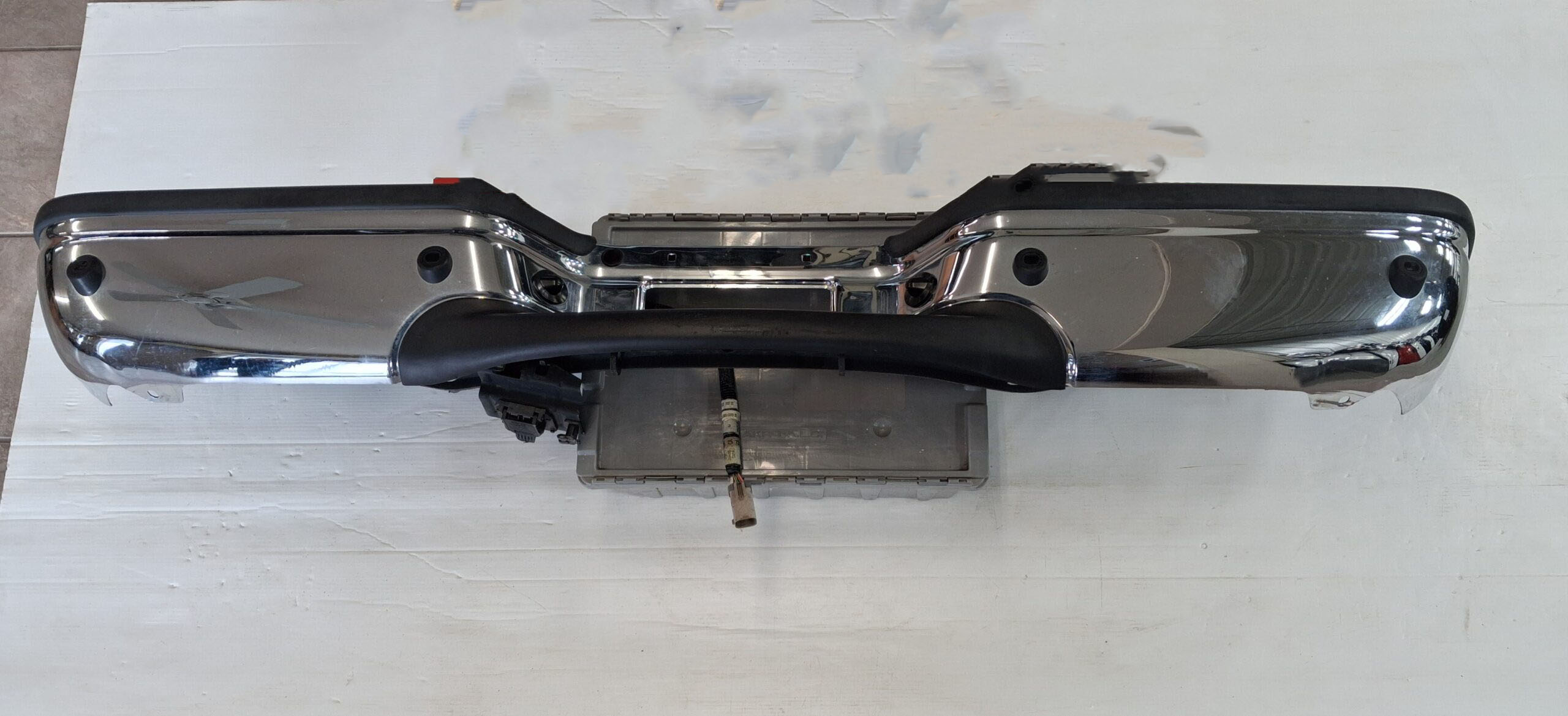 2017 – 2022 Ford Superduty Chrome Rear Bumper with sensor holes