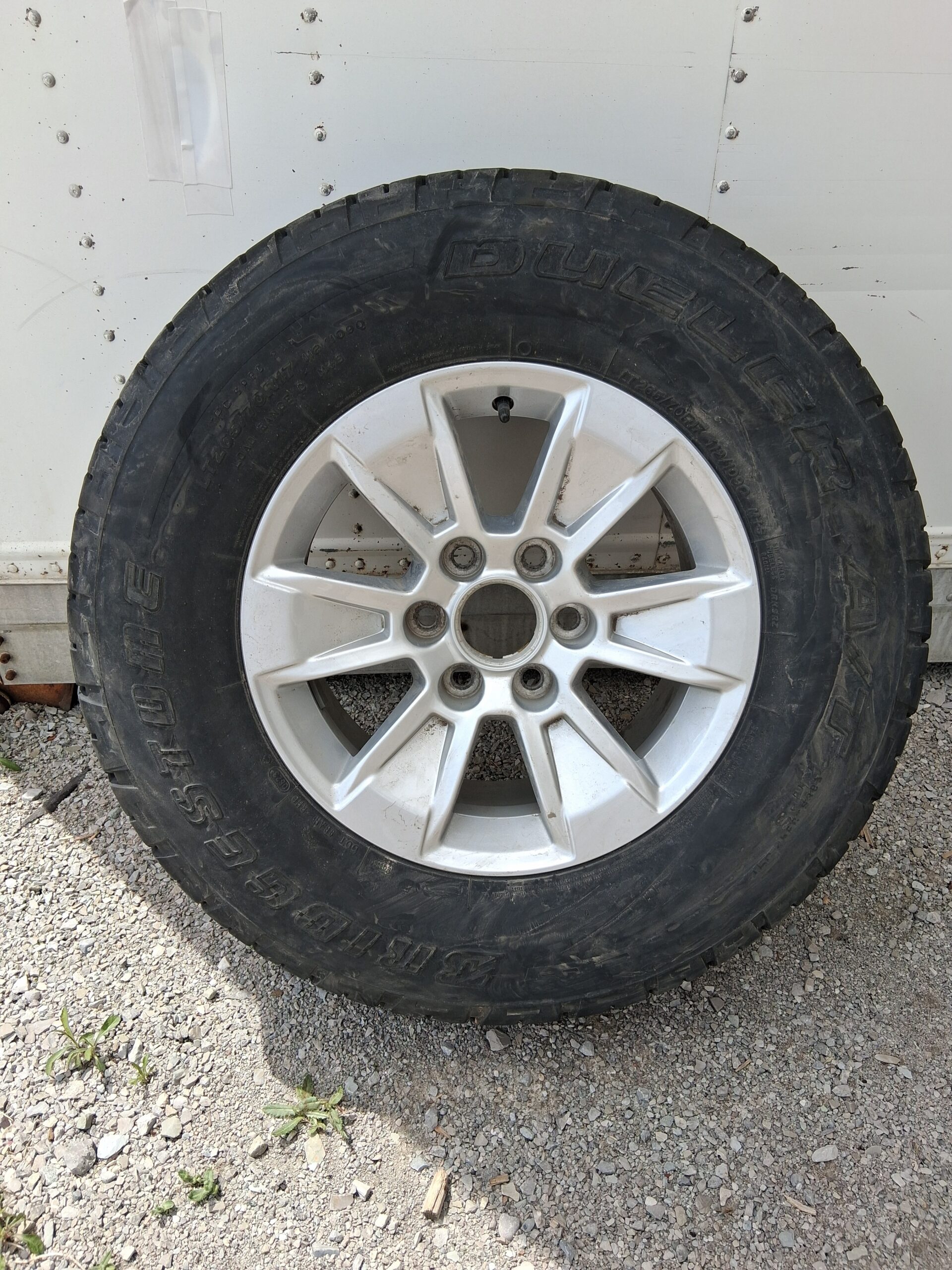 1999 – 2026 GMC Sierra or Chevrolet Silverado Bridgestone Dueler 265/70R17 Tires and Rims