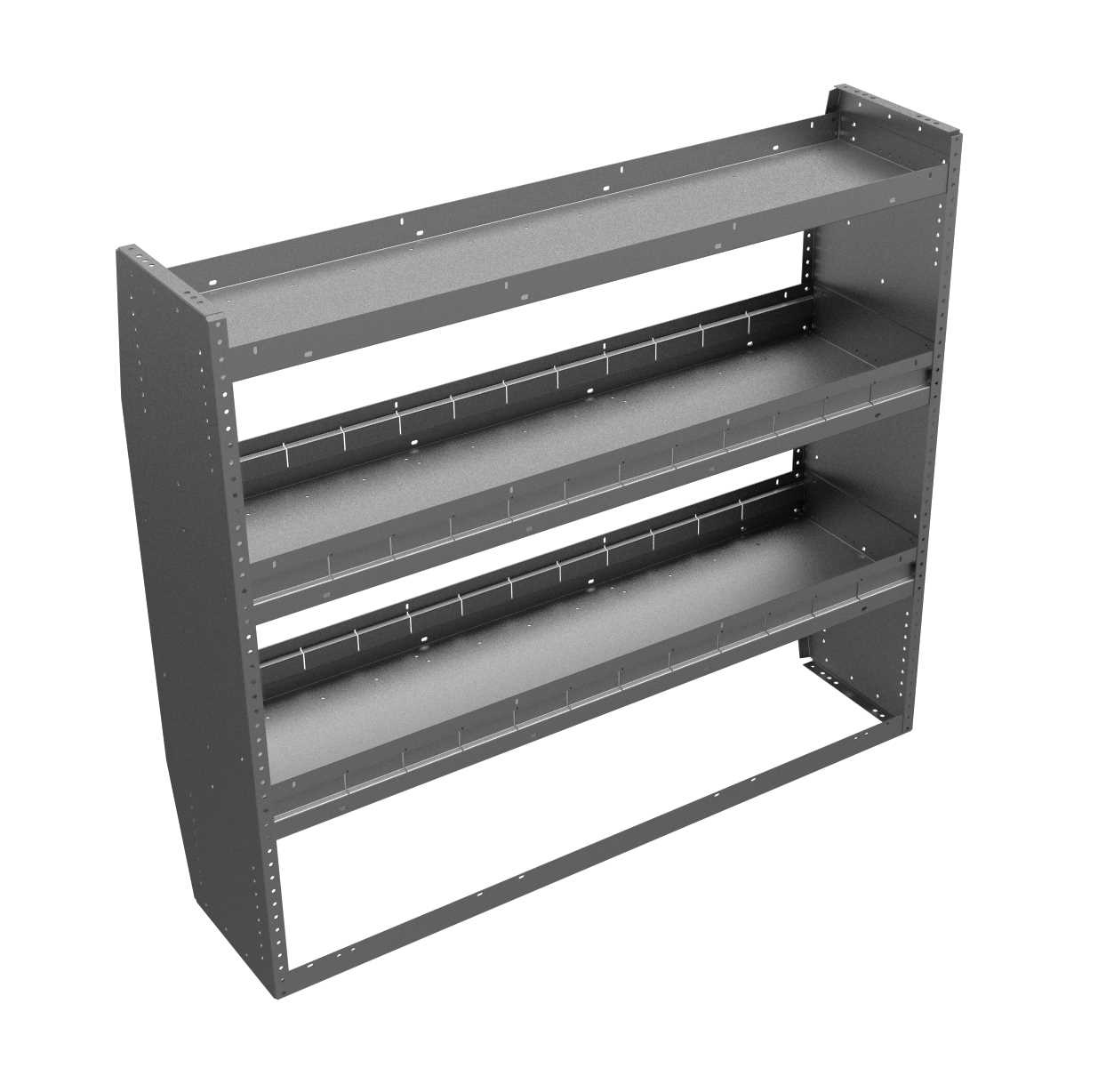 Adrian Steel 3 Shelf Unit, 52w x 46h x 14d, Gray