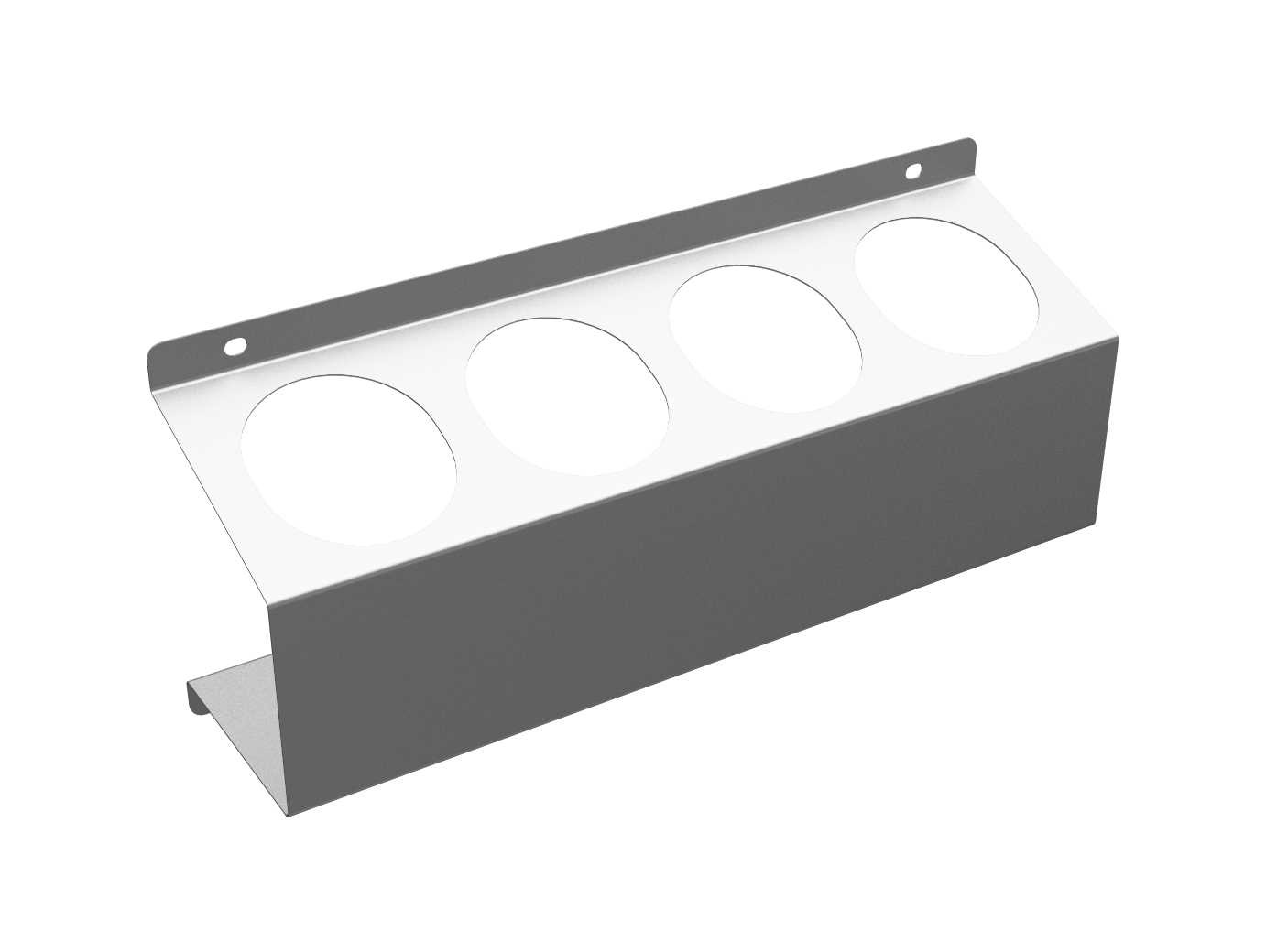 Adrian Steel 4-Place Aerosol Can Holder, 15.5w x 6.8h x 4d, Gray