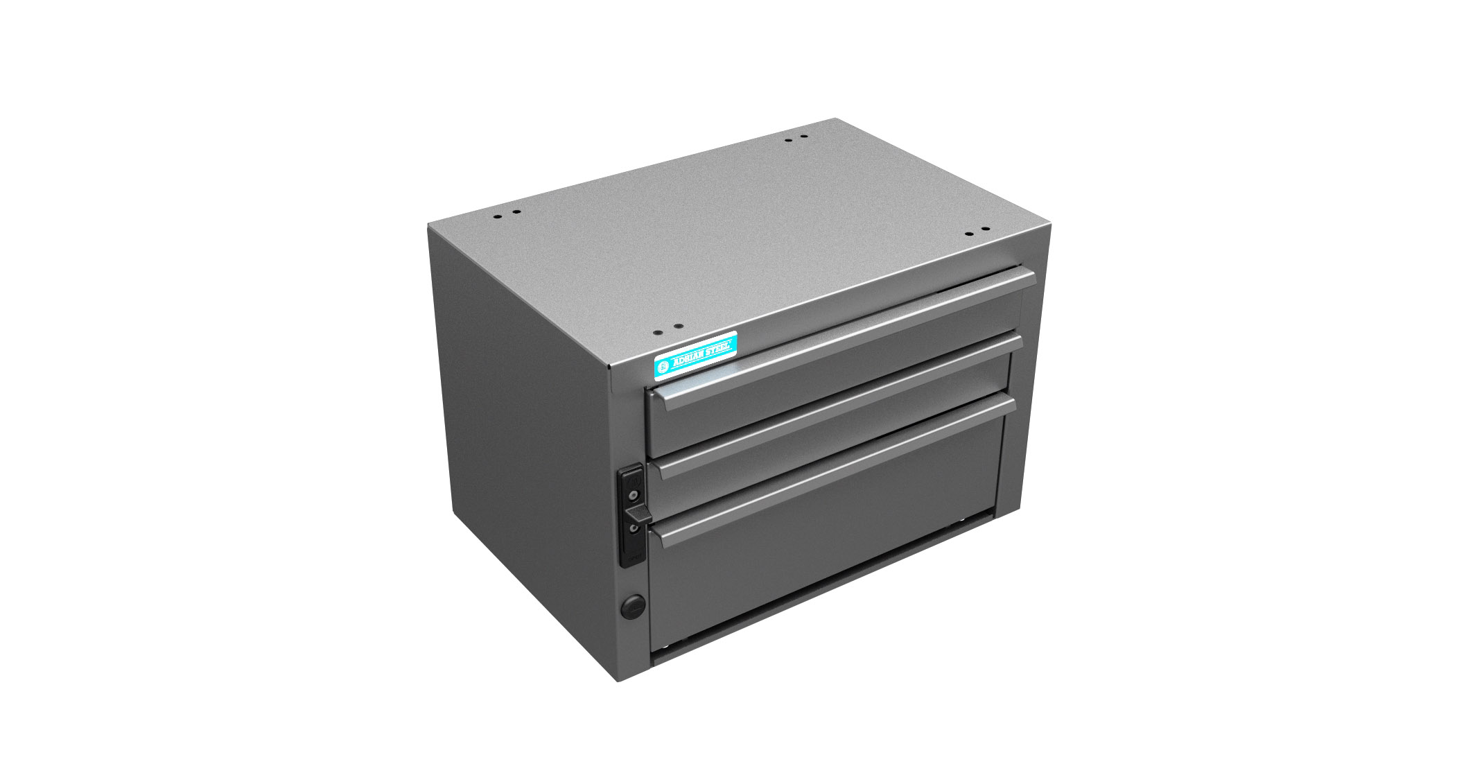 Adrian Steel 3 Drawer Unit with Lock, 18w x 12h x 12d, Gray
