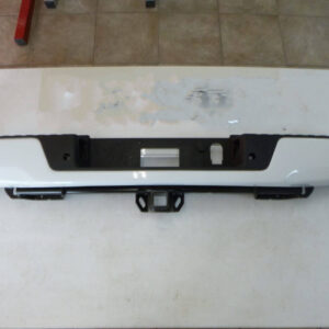 2024-2025-ford-f150-yz-oxford-white-rear-bumper-with-sensor-holes-and-hitch